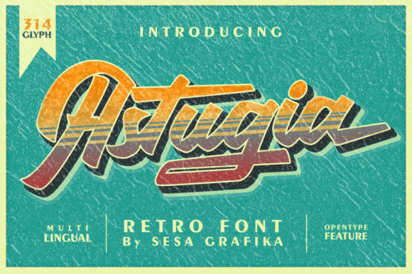 Astugia: A Retro Script Font with a Funky Vibe