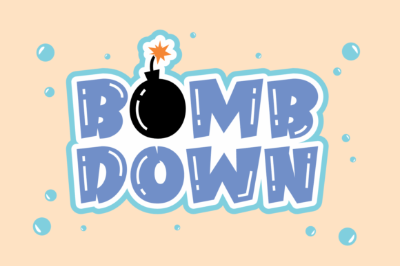 Bomb Down: A Playful Display Font for Editorial Design