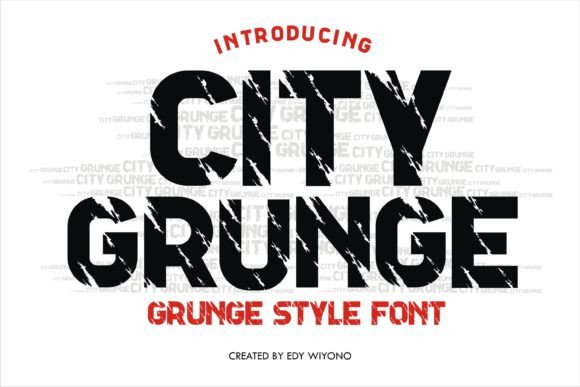 City Grunge: A Bold Display Font for Editorial Design