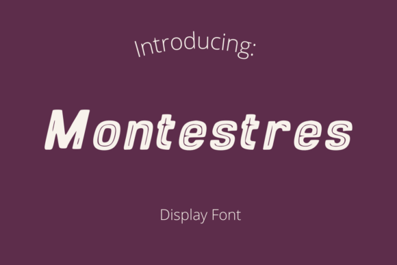 Montestres: A Dynamic Display Font for Editorial Design