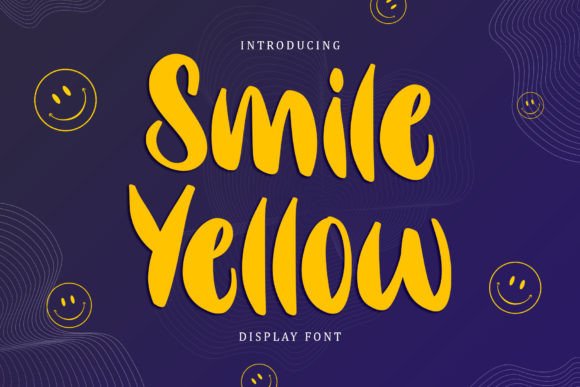 Smile Yellow: A Playful Display Font for Editorial Design